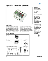 Thumbnail of document Data Sheet - 3-8059 External Relay Modules